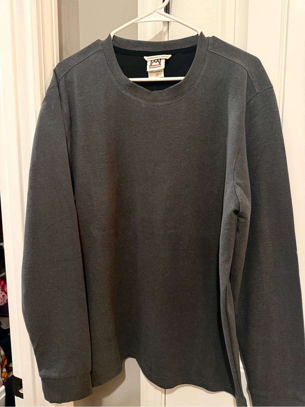 Avalanche Long Sleeve Mens Shirt. NWOT Size Large Gray.